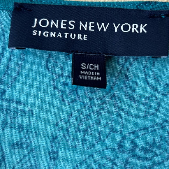 Jones New York Signature Long Sleeved Top - Cowl Neck Ruched Draped- Size S/CH - Picture 9 of 10